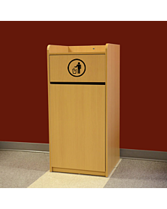 Omcan Trash Receptacle for 36 Gallon Bin – Natural Wood