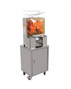 Omcan Stainless Steel Stand With A Polypropylene Bucket For Citrus Max Orange Juice Extractor