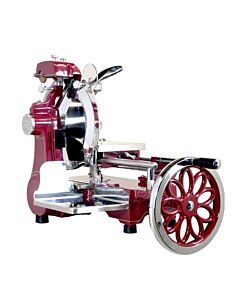 Trento Volano 12" Blade Manual Slicer with Flower Flywheel Luxury Model - Red