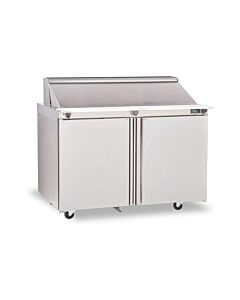 Delfield 4448NP-6M 48" Mega Top Salad Prep Table with (6) 1/6 size pan capacity 16 cu. Ft. - 115V/60/1