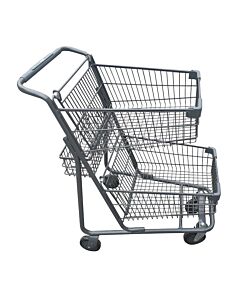 Omcan Shopping Cart with Double Baskets