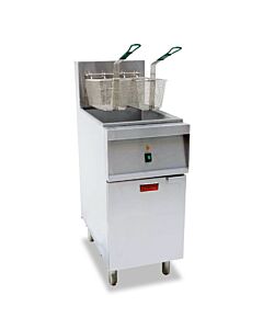 Omcan 12 kW Electric Floor Fryer - 40 lb. Capacity