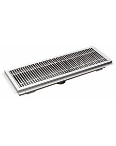 Omcan 12" Floor Trough 14-Gauge 304 Stainless Steel with Grating Bar