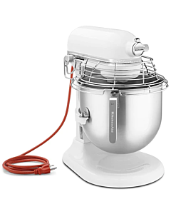 KitchenAid KSMC895WH 8 Qt Bowl Lift Commercial Countertop Mixer 1.3 HP - White