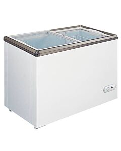 Zanduco 29" Ice Cream Freezer With Flat Glass Top - USA