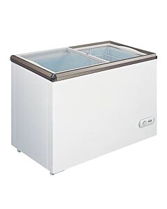 Zanduco 45.7" Ice Cream Freezer With Flat Glass Top - USA