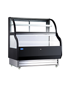 Zanduco Top Front Curved Glass and Self-Serving Lower Station Refrigerated Showcase with 510L Capacity - 220V