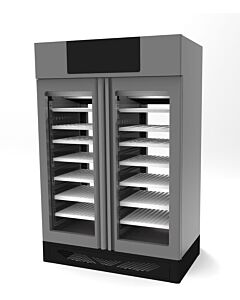 Omcan Affinacheese Twin 220+220 lb. Cheese Drying Cabinet with ClimaTouch and Fumotic - 220V, STGTWITFO - CA