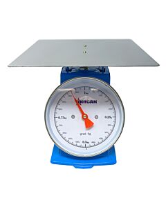 Omcan Dial Spring Scale with Stainless Steel Platform - 1 kg Capacity