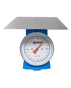 Omcan Dial Spring Scale with Stainless Steel Plate - 2 kg Capacity
