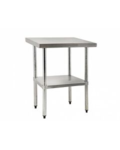 Zanduco Stainless Steel Worktable 24" X 30" with undershelf - Heavy-Duty - CA
