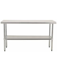 Zanduco Stainless Steel Worktable 24" X 36" with undershelf - Heavy-Duty - CA