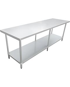 Zanduco 30" X 96"-All Stainless Steel Worktable with Undershelf - CA
