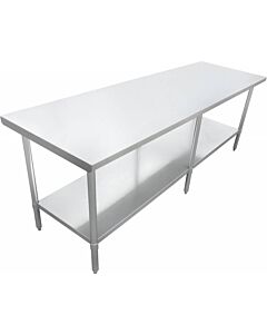 Zanduco 30" X 84" -All Stainless Steel Worktable with Undershelf - CA