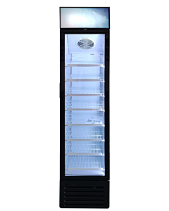 Zanduco 16.5" Single Glass Door Reach-In Merchandiser Refrigerator 145L - CA