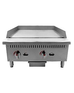 Omcan Natural Gas Griddle with 2 Burners - 60,000 BTU