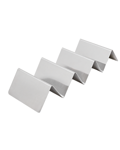 Omcan 47349 8" x 4" x 2" Stainless Steel Taco Holder with 3 to 4 Slots - USA