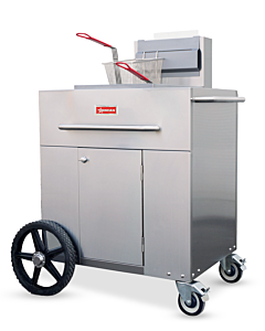 Omcan Single Tank Outdoor Portable Floor Fryer 35-40 lb. Capacity Liquid Propane - 93,000 BTU - CA