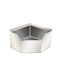 Zanduco 26.5 x 26.5 x 16 Stainless Steel Corner Mop Sink with Drain Basket