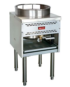 Omcan 16" Liquid Propane Wok Range - 125,000 BTU