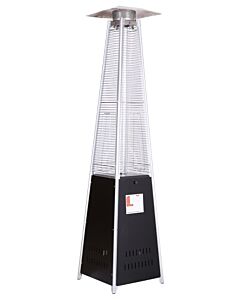 Omcan 89" Portable Pyramid Propane Patio Heater - Black, 42000 BTU
