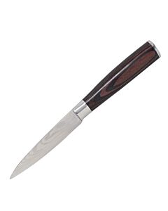 Omcan 4" Damascus Style Forged Paring Knife with Gift Box
