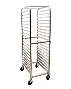 Omcan Aluminum Curved Top Bun Pan Rack with 20 Slides and 3" Spacing