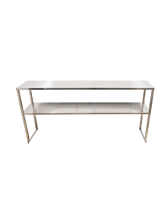 Zanduco 37" Stainless Steel Double Deck Overshelf with 132.2 lbs. Capacity for Prep Table 70000-010
