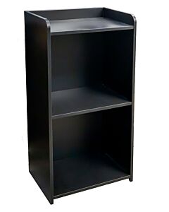 Omcan 24.5" Black Hostess Station with Shelf & Casters