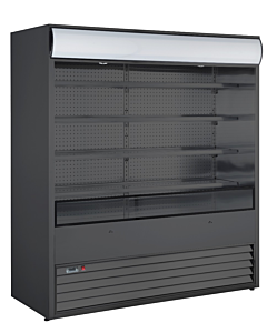 Zanduco 72" Grab-and-Go Refrigerated Floor Self-Serve Display Case with 1050L Capacity - Black, 220V