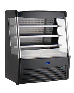 Zanduco 48" Grab-and-Go Open Black Refrigerated Floor Self-Serve Display Case with 426L Capacity - 110-120V, 1300W - USA