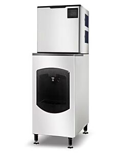 Omcan Ice Machine and Dispenser with 170 lb Bin Capacity - Ice Yield 350 lb/Day - USA
