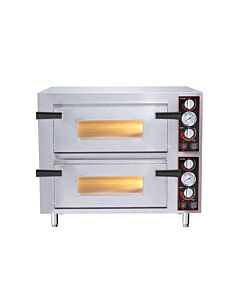 Omcan Pizza Oven Countertop Double Door Fit 2 of 16" -18" Pizza 3200W - 240V/60/1 - USA