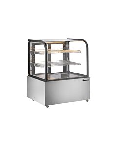 Omcan 49" Curved Glass Floor Display Warmer with 460L Capacity - 110V, 800W