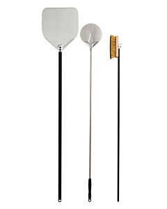Valoriani Pizza Shovel and Brush 3 Piece Set