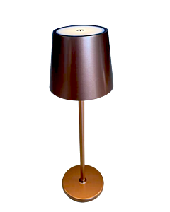 Omcan 3.9" x 14.96" Brown LED Rechargeable Table Lamp with 5V (3600mA) Battery Power and 3000K/6000K Colour Temperature - CA