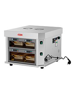 Omcan 21" 2-Channel Countertop Food Warmer - 1700W, 220V