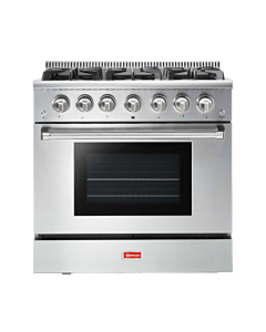 Omcan 48" Commercial Gas Range with 30" and 18" Ovens, Natural Gas - 135,000 BTU