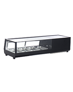 Omcan 47" Refrigerated Rectangular Sushi Showcase 42 L/1.5 Cu Ft - 110V/60/1