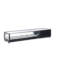 Omcan 60" Refrigerated Rectangular Sushi Showcase 62 L/2.2 Cu Ft - 110V/60/1