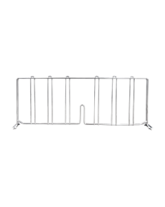 Zanduco 18" x 4" Pressure Fit Chrome Shelf Divider - NSF - USA
