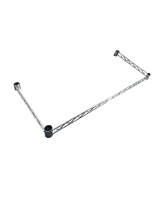 Zanduco 18" x 48" 3-Sided Chrome Shelving Frame - NSF - USA