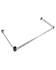 Zanduco 24" x 48" 3-Sided Chrome Shelving Frame - NSF - USA