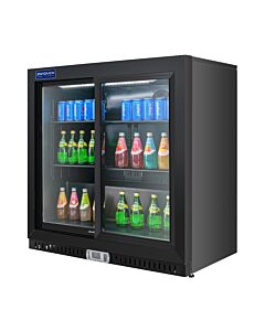 Zanduco 36" Black Beverage Cooler, Sliding Door with Lock, 6.5 cu.ft. - 115V/60/1 - USA