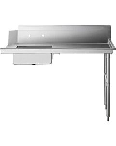 Zanduco 30" x 48" Right Side Soiled Dish Table with Sink - USA