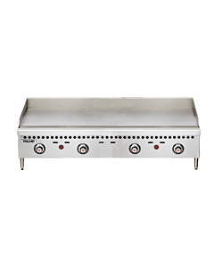 Vulcan VCRG48-T Restaurant Series Countertop 48" Thermostatic Natural Gas Griddle - 100,000 BTU