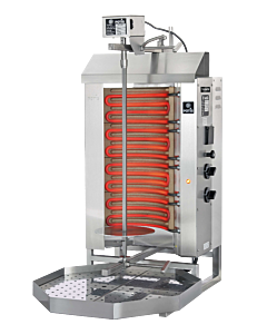 Potis E2-S Electric Doner Kebab Machine / Vertical Broiler with 2 Burners - 66 lb Capacity - USA