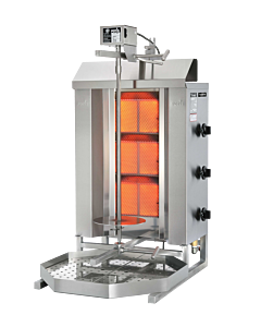 Potis MU GD3 40kg. Vertical Broiler/Shawarma with 3 Burners and 28,500 BTU - Natural Gas