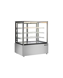 Omcan 49" Square-Glass Countertop Display Warmer with 605L Capacity - 110V, 800W