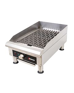 Omcan 14" Electric Charbroiler 3.6kW/240V - Grill and Griddle Plate Included